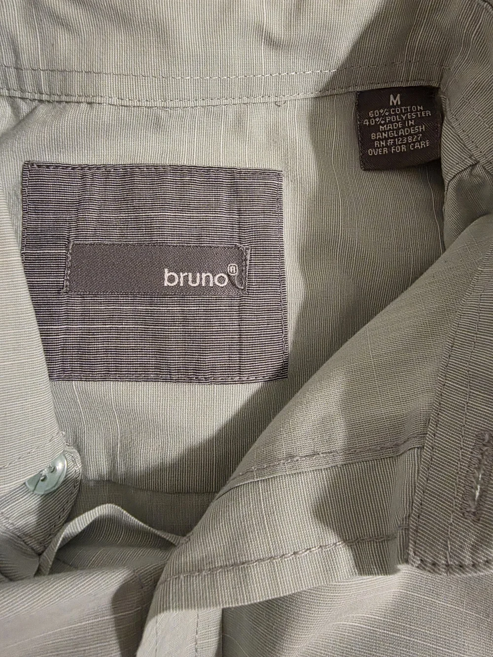 Bruno Men’s Short-Sleeve Button-Down Shirt in Light Sage